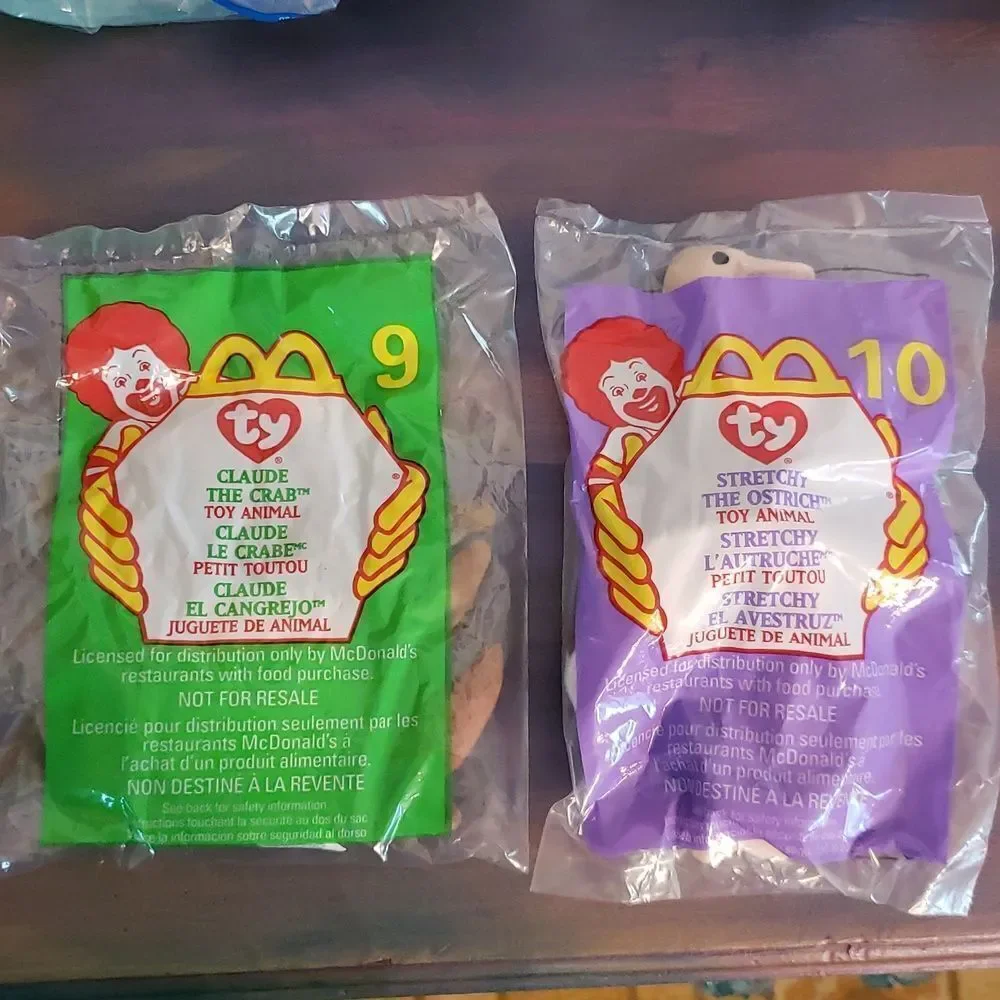 Vintage Complete Set of 12 Sealed McDonalds Teeny Beanie Babies (1999)